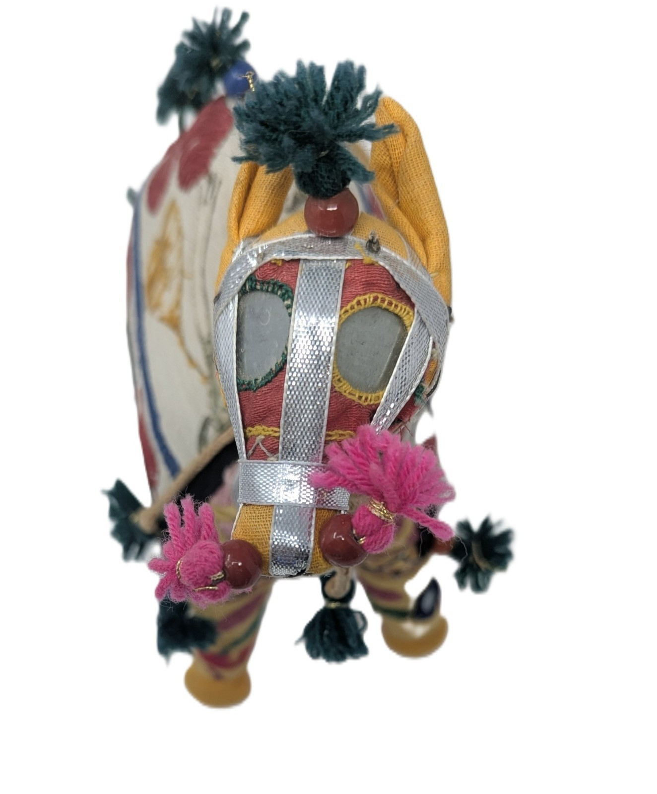 Vtg Indian Raj Stuffed Embroidered Camel Figurine 9.5″ Tag Made In India 1950s