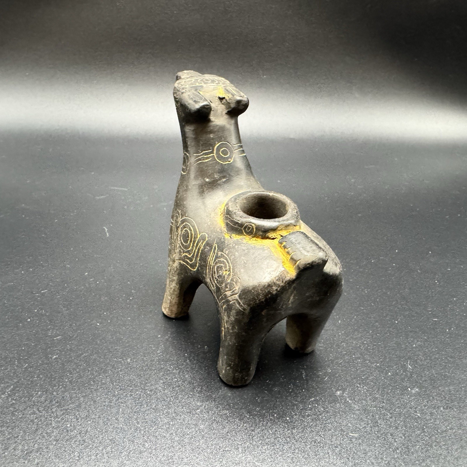 Ceramic llama Argentina Traditional Sculpture Made by Native Aboriginal Peoples.