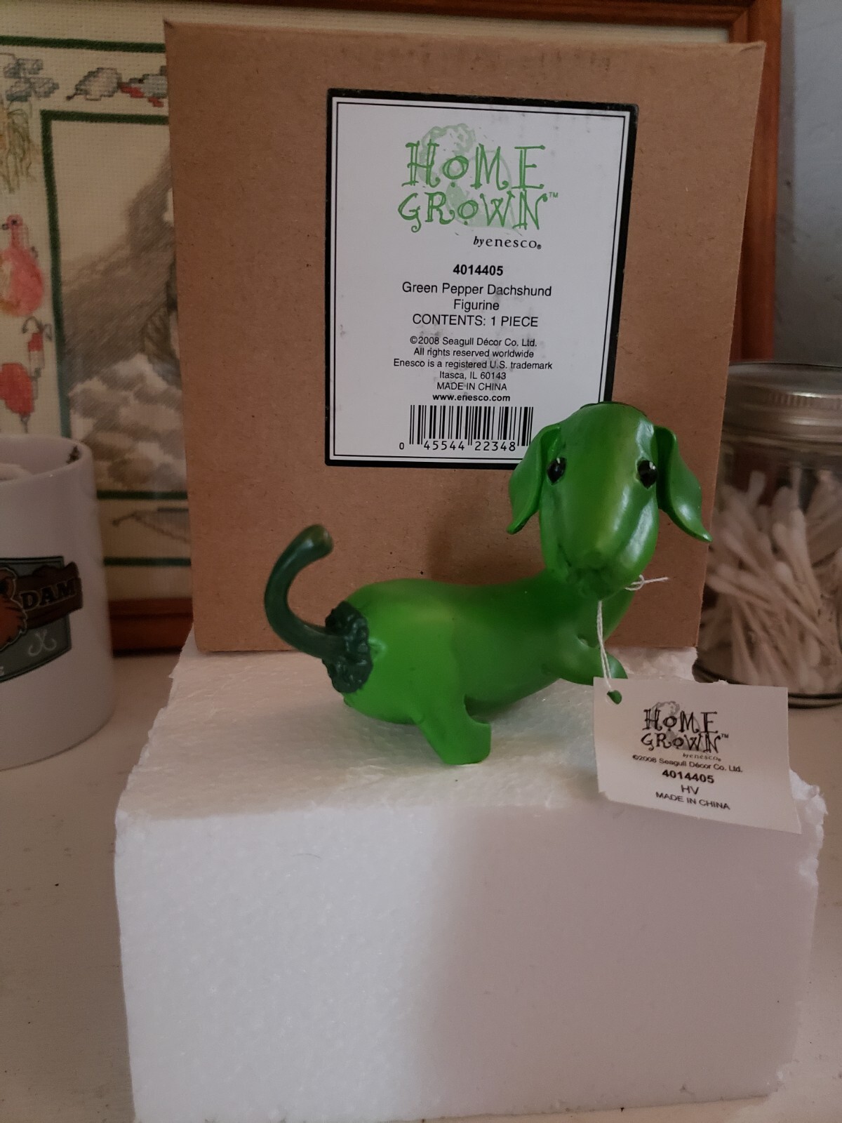 Enesco Green Pepper 2008 Dachshund Home Grown New