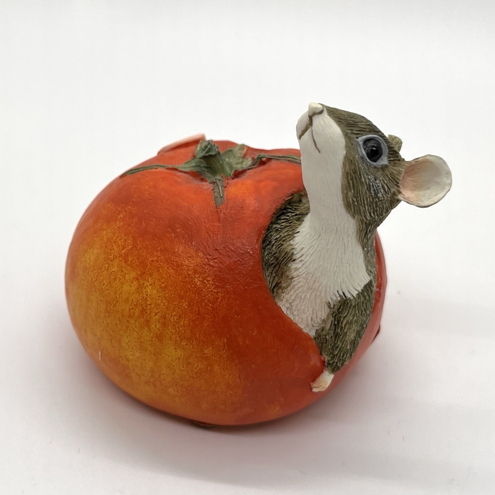 Munro After the Party Mouse in Tomato Figurine Faux Food Mice Figure 1995 Vtg