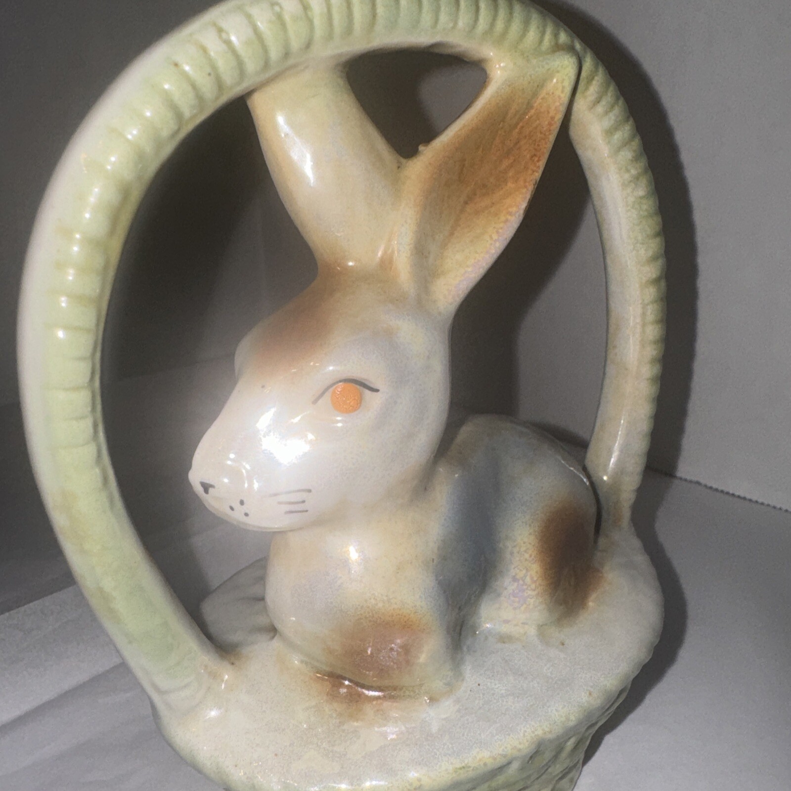 Lusterware Rabbit Figurine Made in Brazil