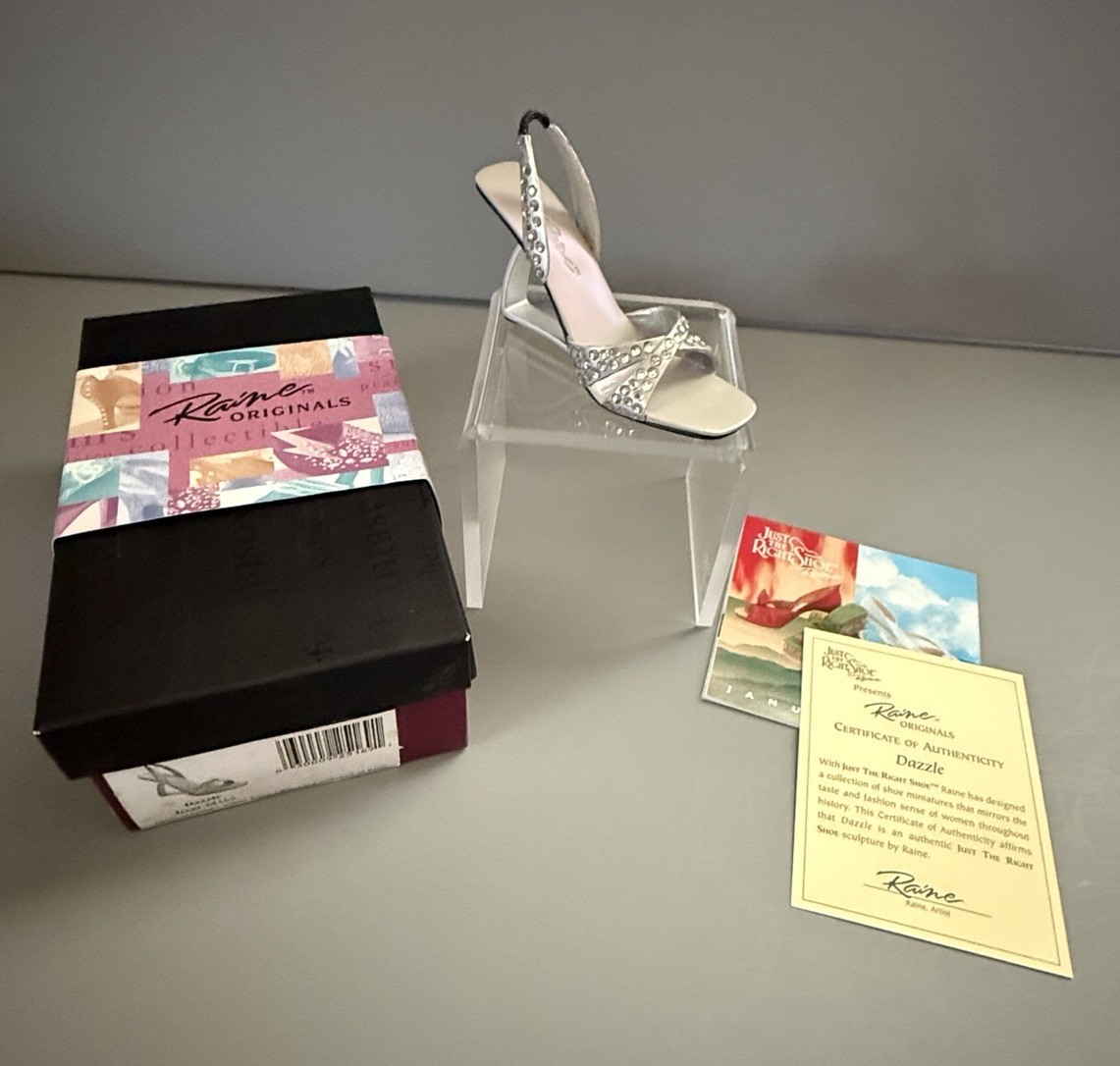 Just The Right Shoe By Raine 2002 “Dazzle” #25169 Decor Original Box COA