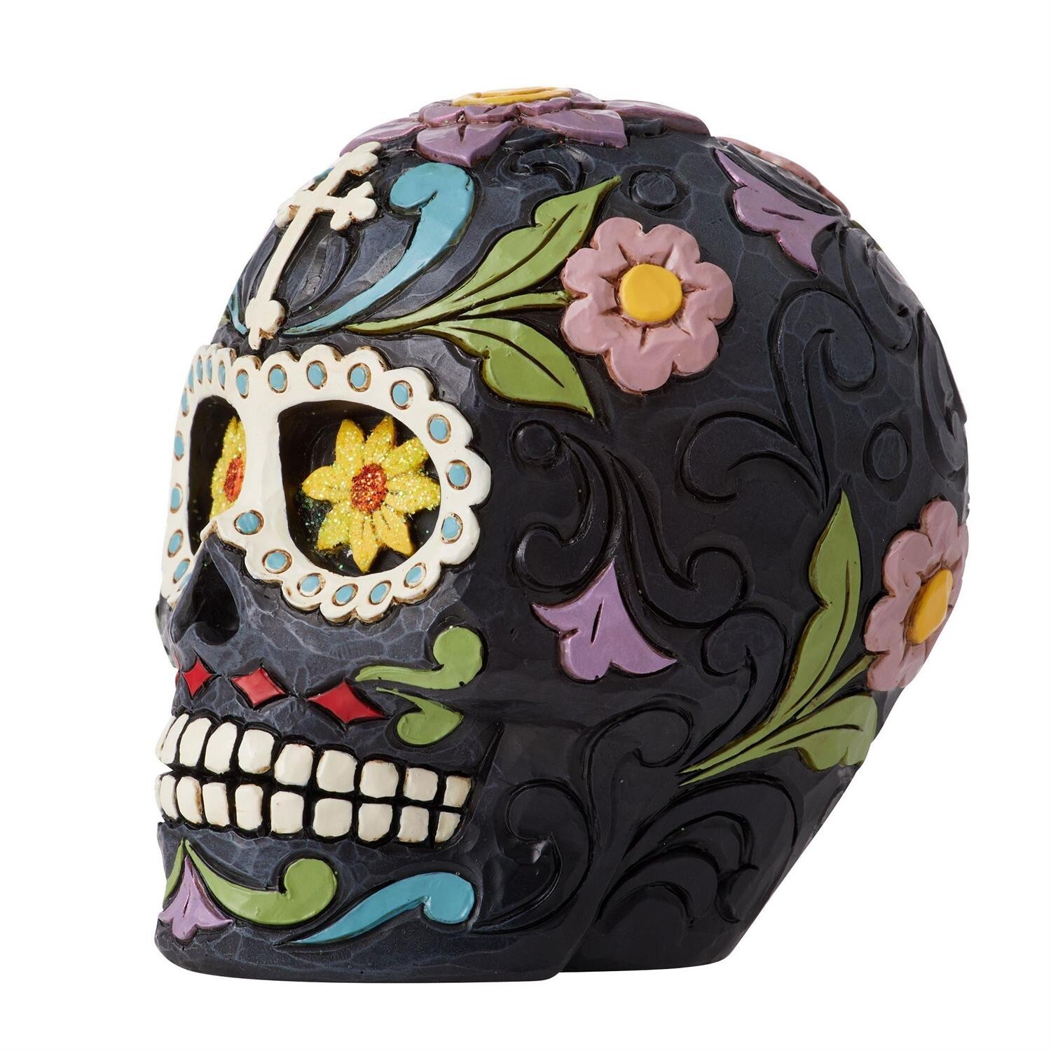 Jim Shore Halloween Heartwood Creek Day of the Dead Black Skull 6012754