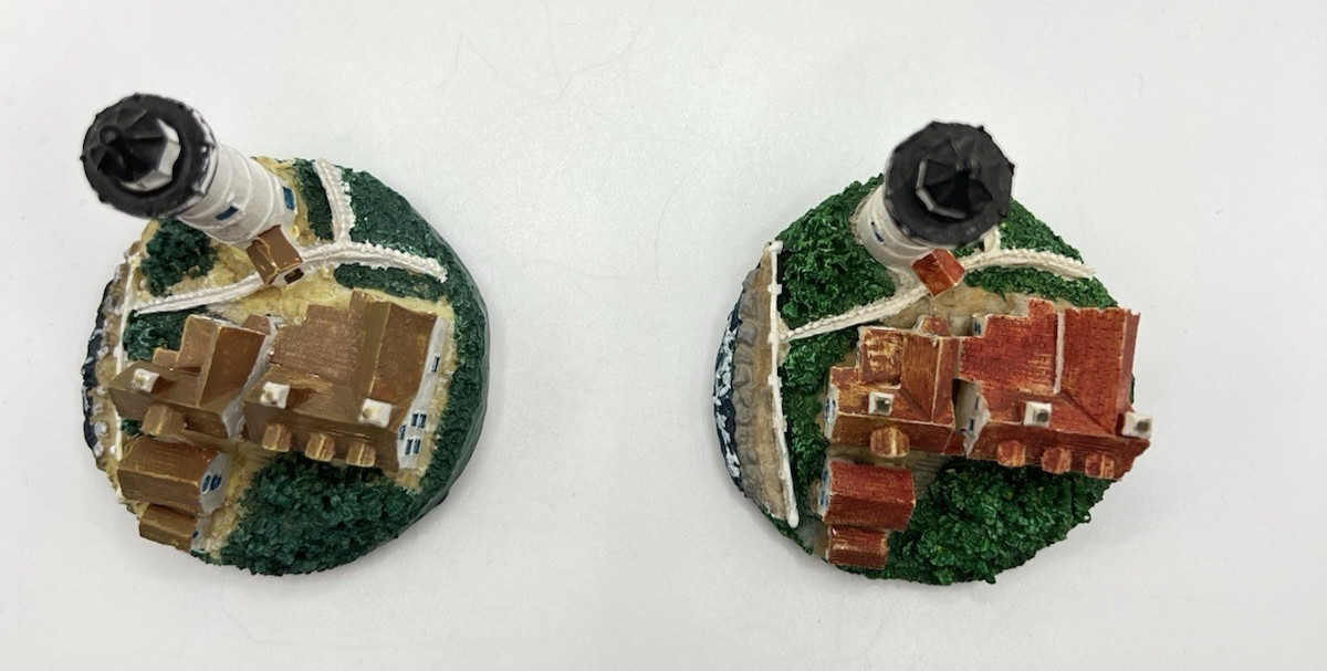 PAIR “The Vintage Nobska Point Lighthouse” Set of 2 Nautical Decor Pieces NICE!
