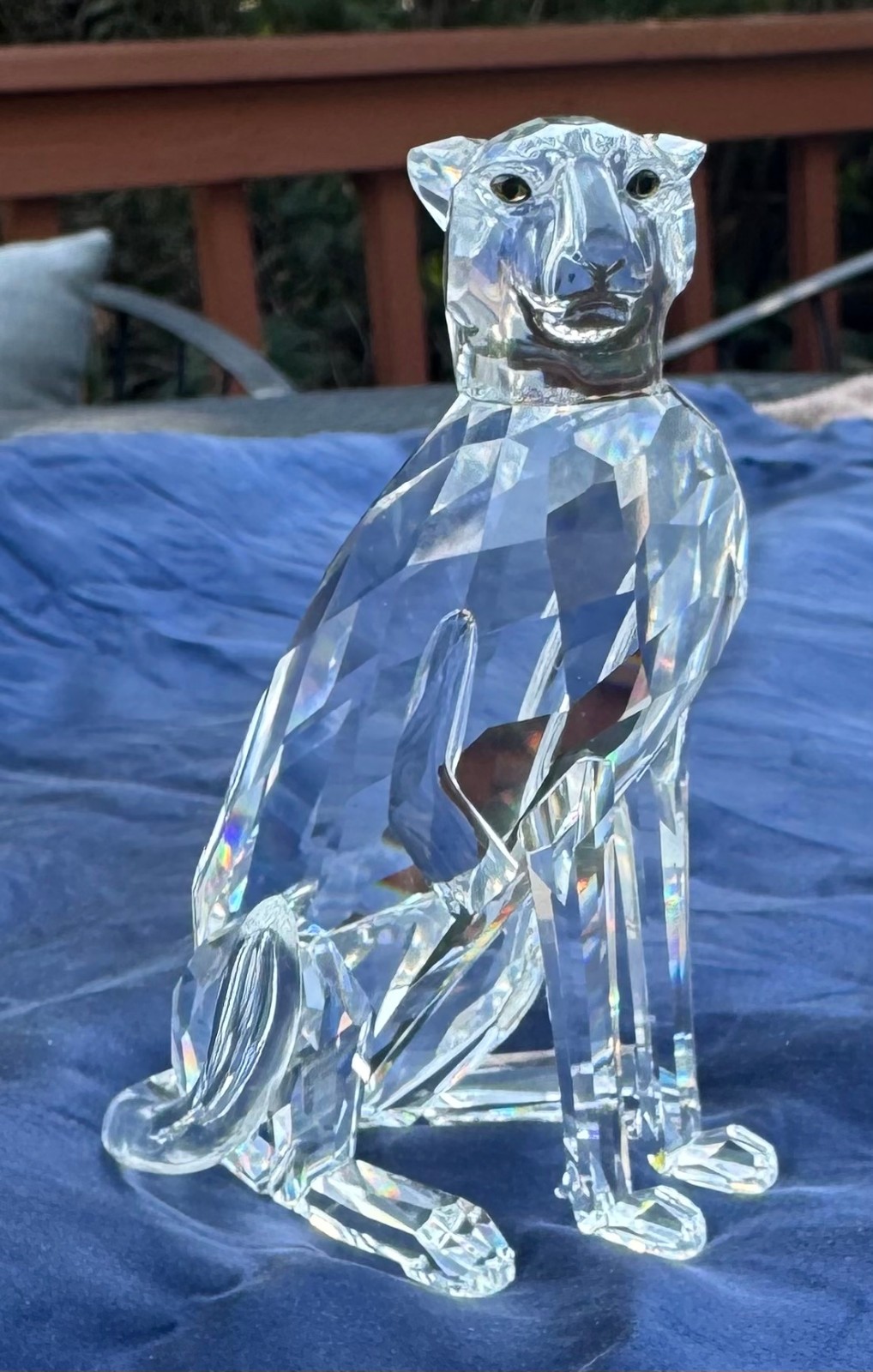 Swarovski Crystal Figurine Cheetah in Original Box