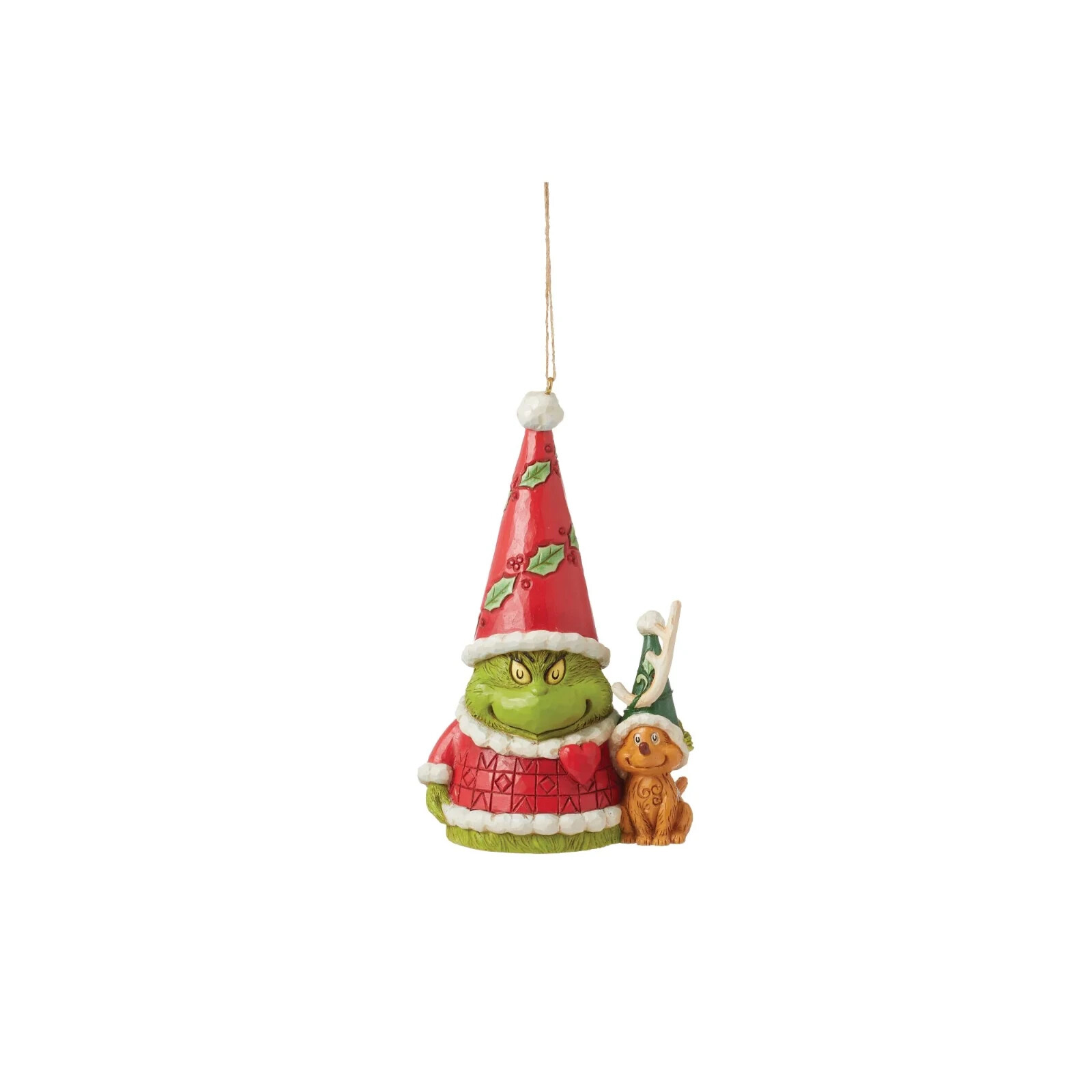 Jim Shore GRINCH GNOME WITH MAX ORNAMENT 6015228 BRAND NEW