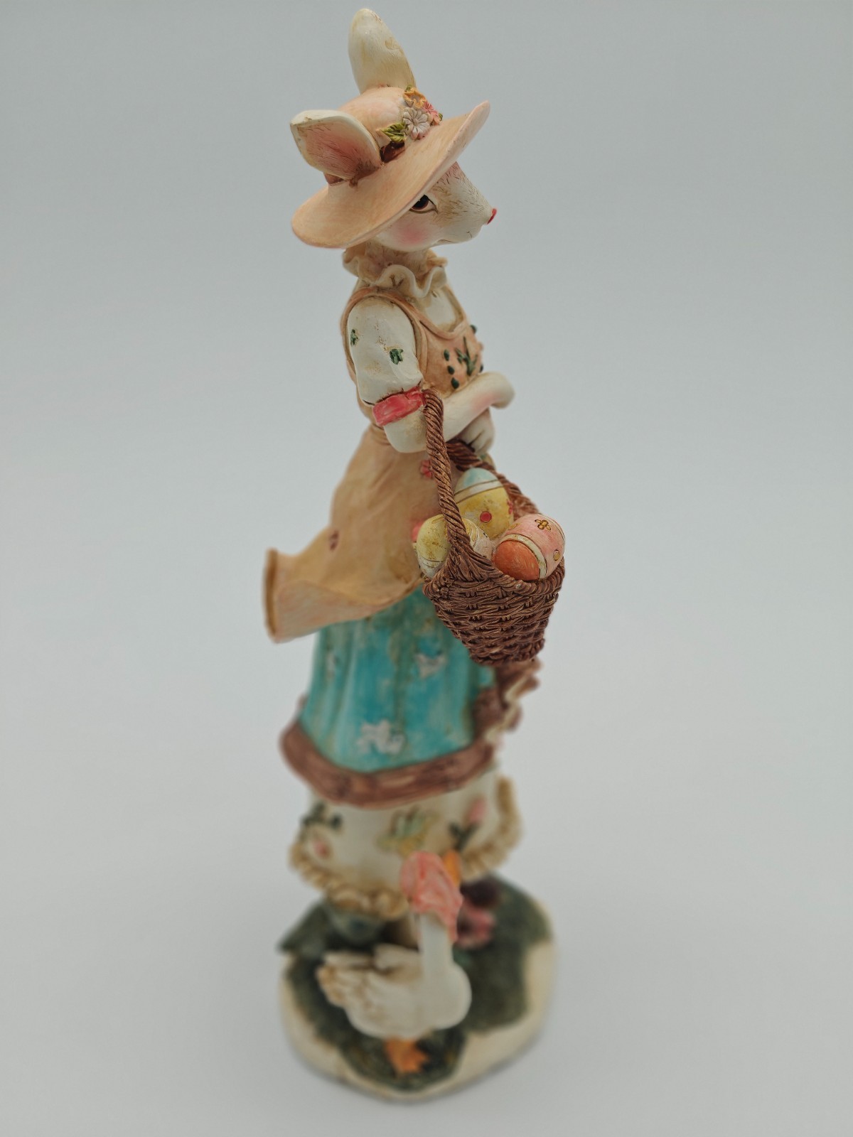 Dapper Rabbit Female Resin Figurine 12” Easter Spring Decor