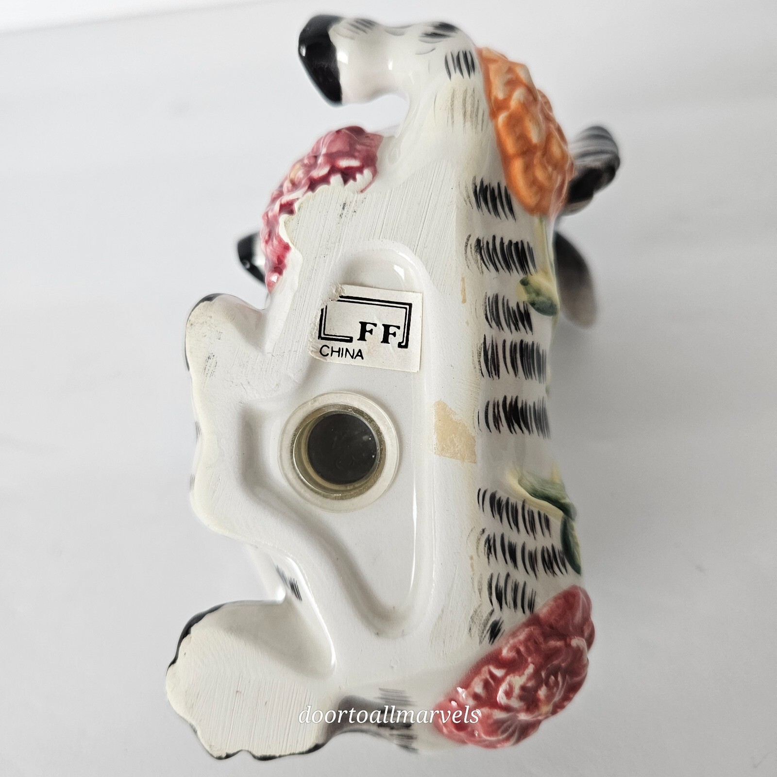 Vintage Fitz & Floyd Tumbling Zebra Figurine Whimsical 4.5″