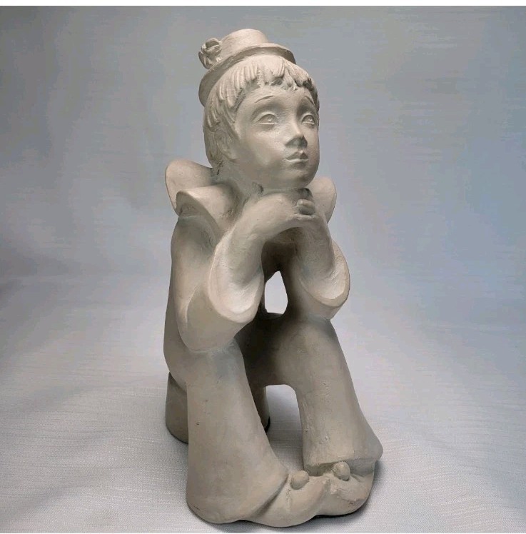 Austin Prod Inc Boy Clown Sculpture 1980