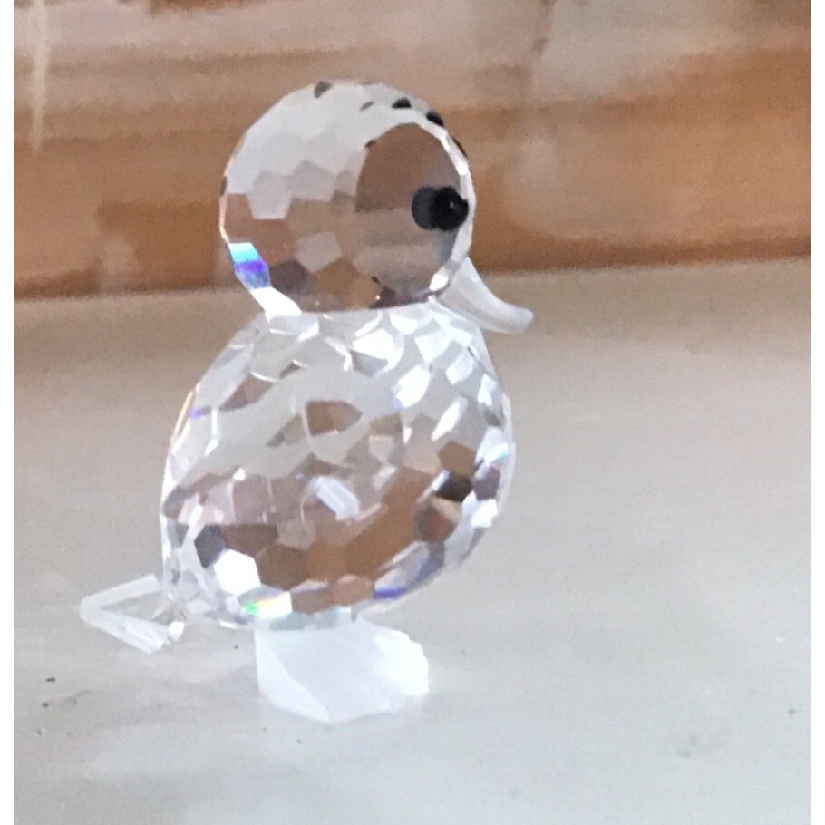 🦆Swarovski Crystal “Beauties of the Lake” Small Standing Duck Figurine, Frosted
