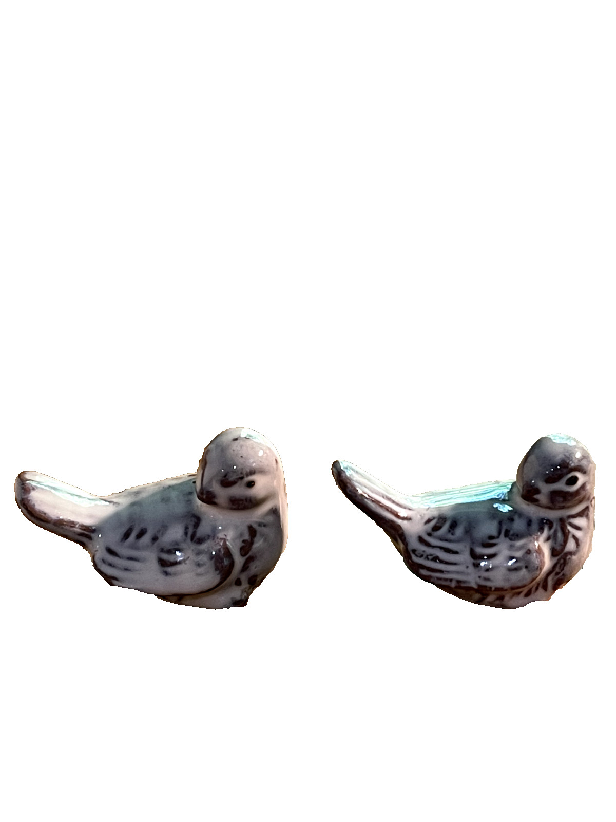 Miniature hand made Pair of Pigeons, made by WitnyStore, Beautiful Grey & White