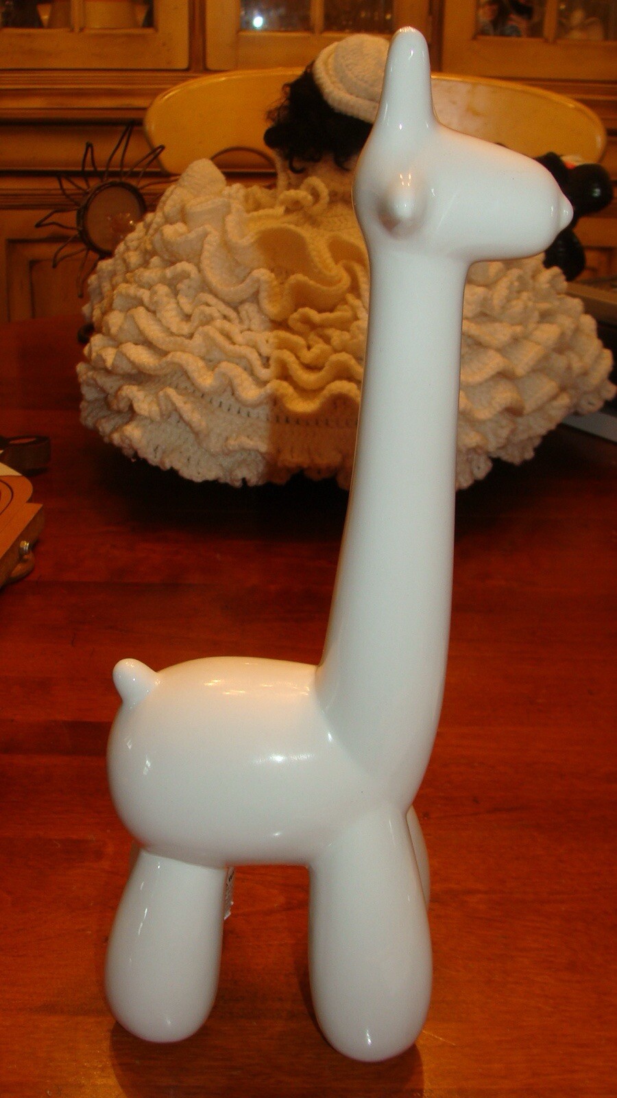 PORCELAIN TALL GIRAFFE ~ 13” x 3.5” ~ Very Elegant And Beautiful ~ VGC ~