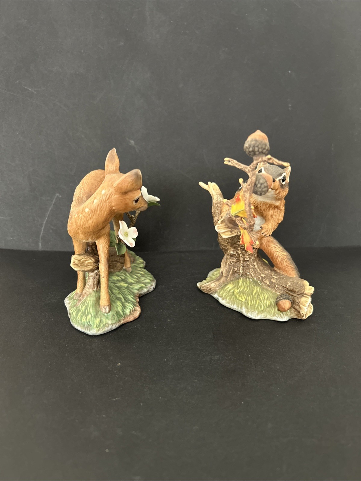 Vintage Lenox “White Tailed Deer” 1992 And “Eastern Chipmunk” Figurine 1991