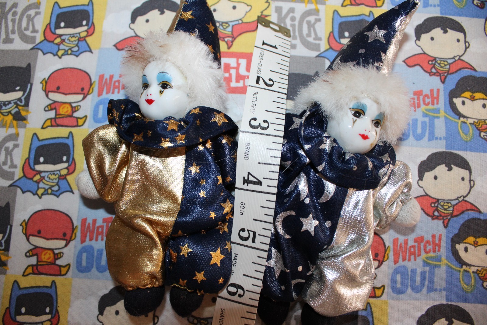 VTG Clown Shelf Sitters Set of 6 Super Cute 1 Medium 5 Small