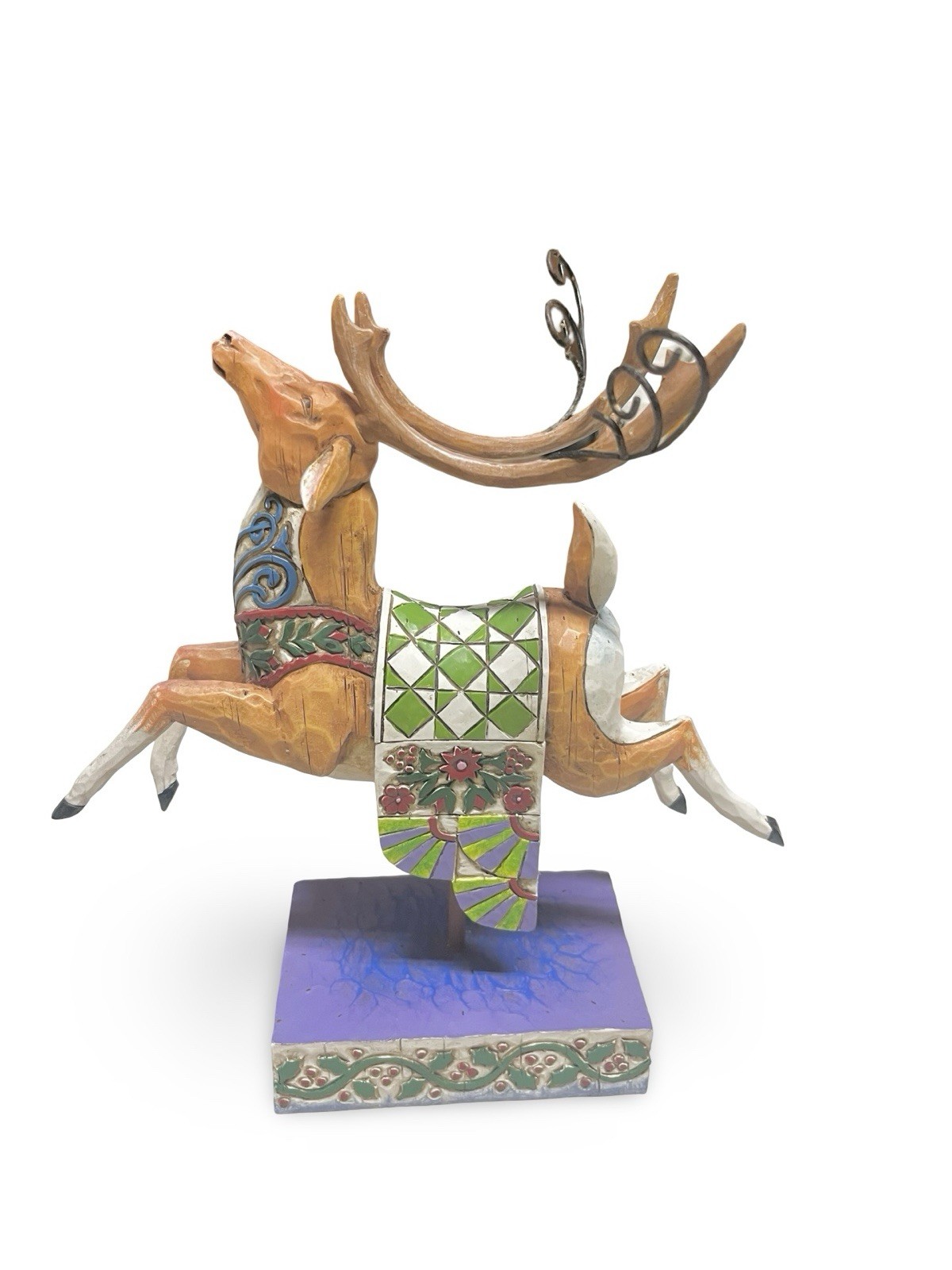 Jim Shore Heartwood Creek Figurine DASH AWAY With Green Blanket 2004 118111 READ