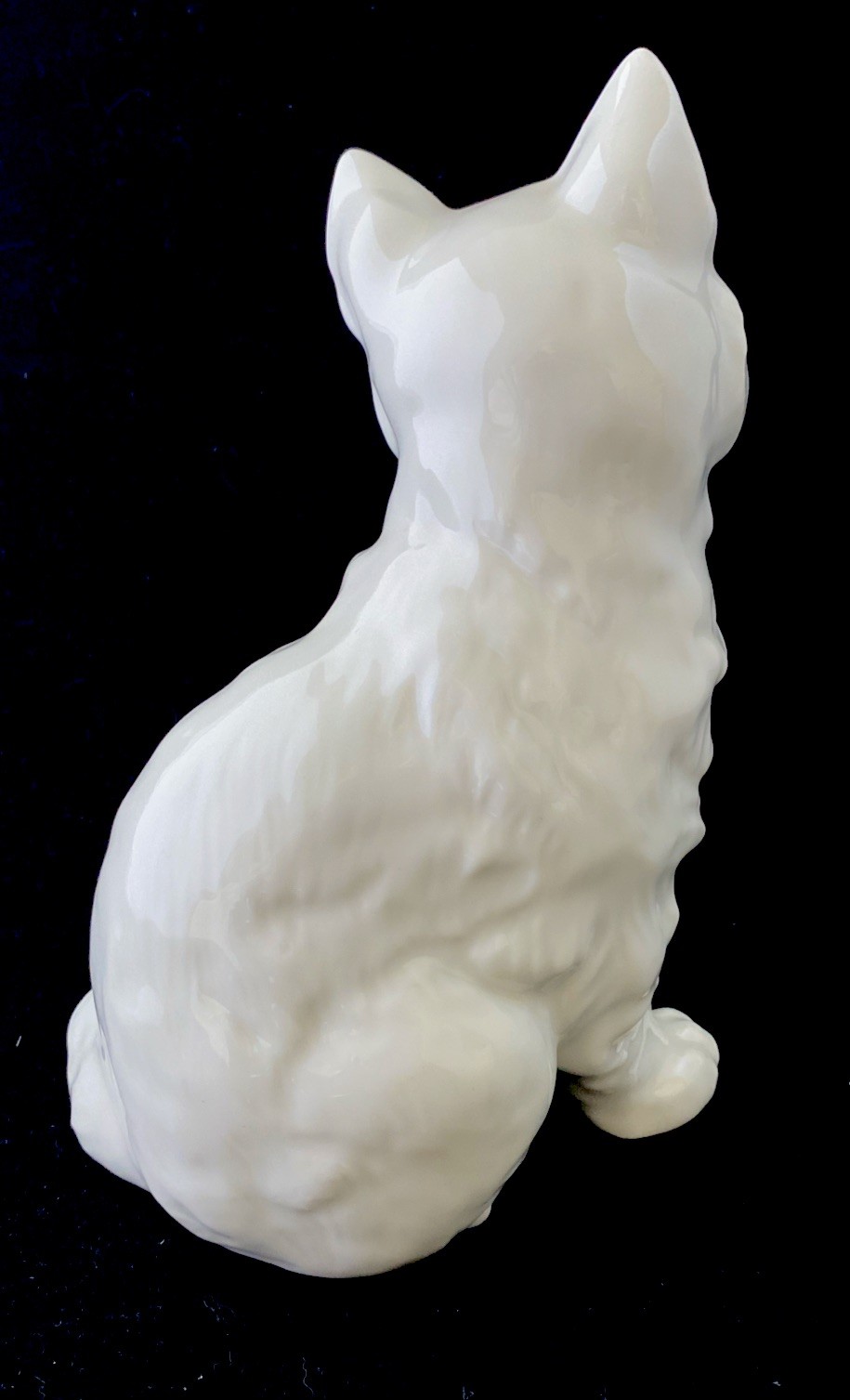 Porcelain Hutschenreuther Selb Green Eyed White Kitten Cat Figurine Germany