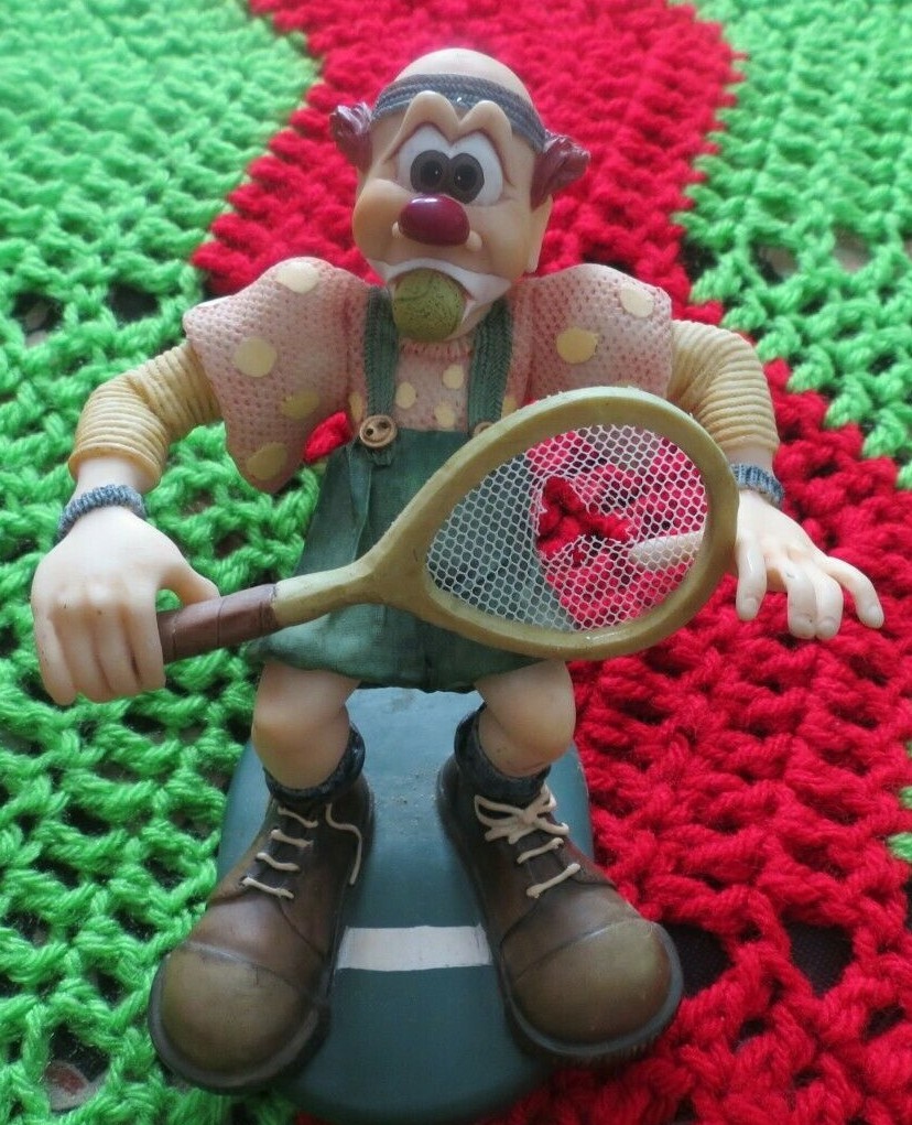 Vintage 1997 Slapstix by Cast Art “Ace In The Face” Tennis Clown