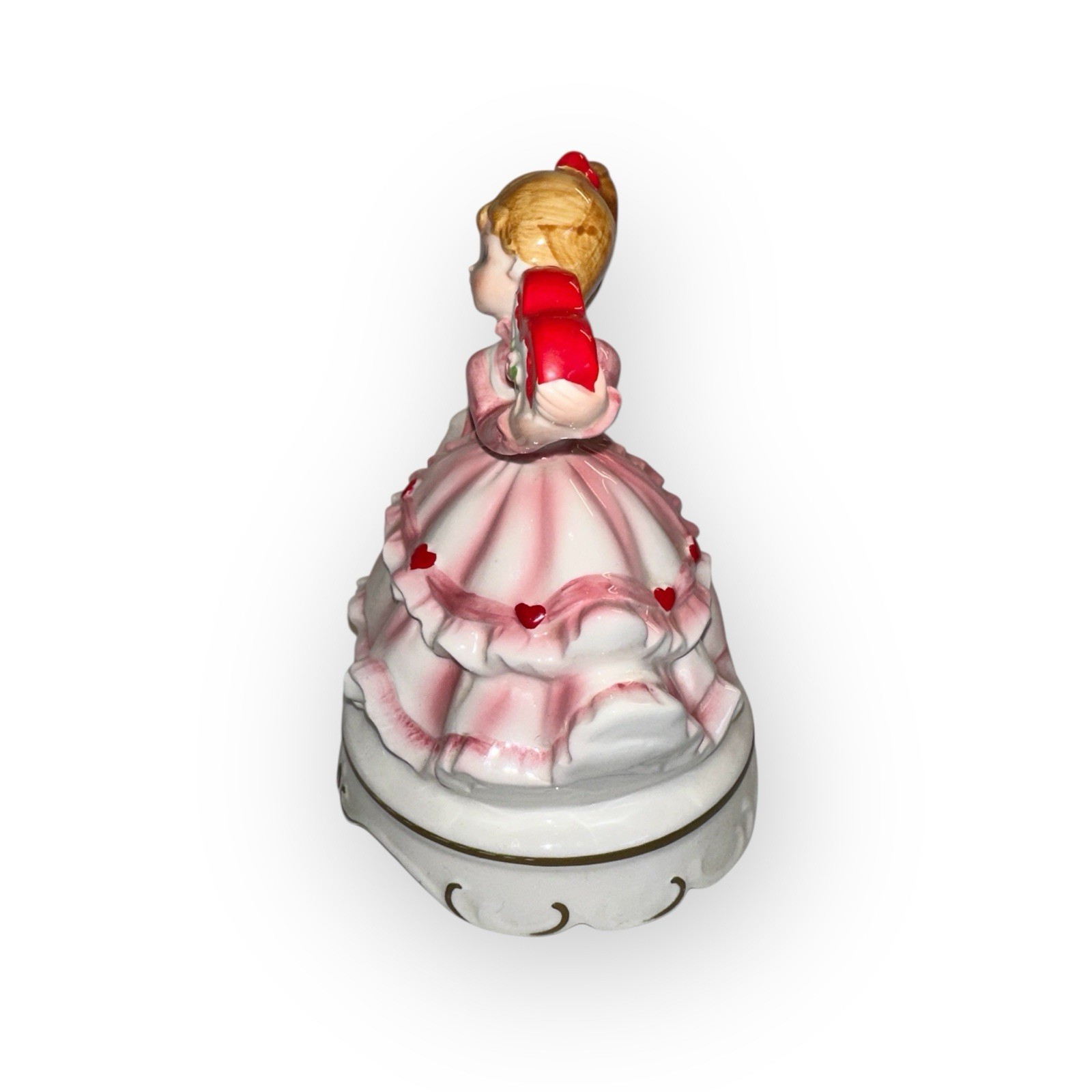 Vintage Lefton Valentine Girl Music Box My Funny Valentine Japan