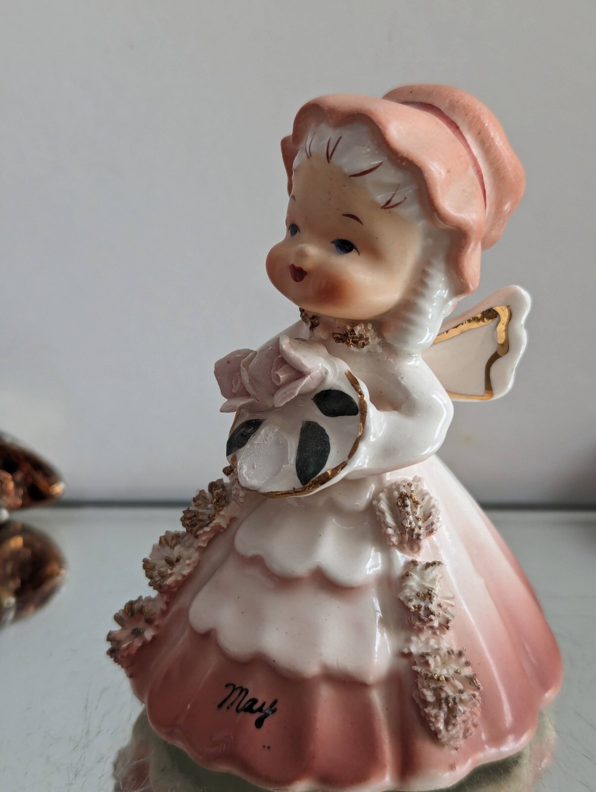 Vintage Napco May Angel Bell Of the Month Figurine #S/307E- 1956