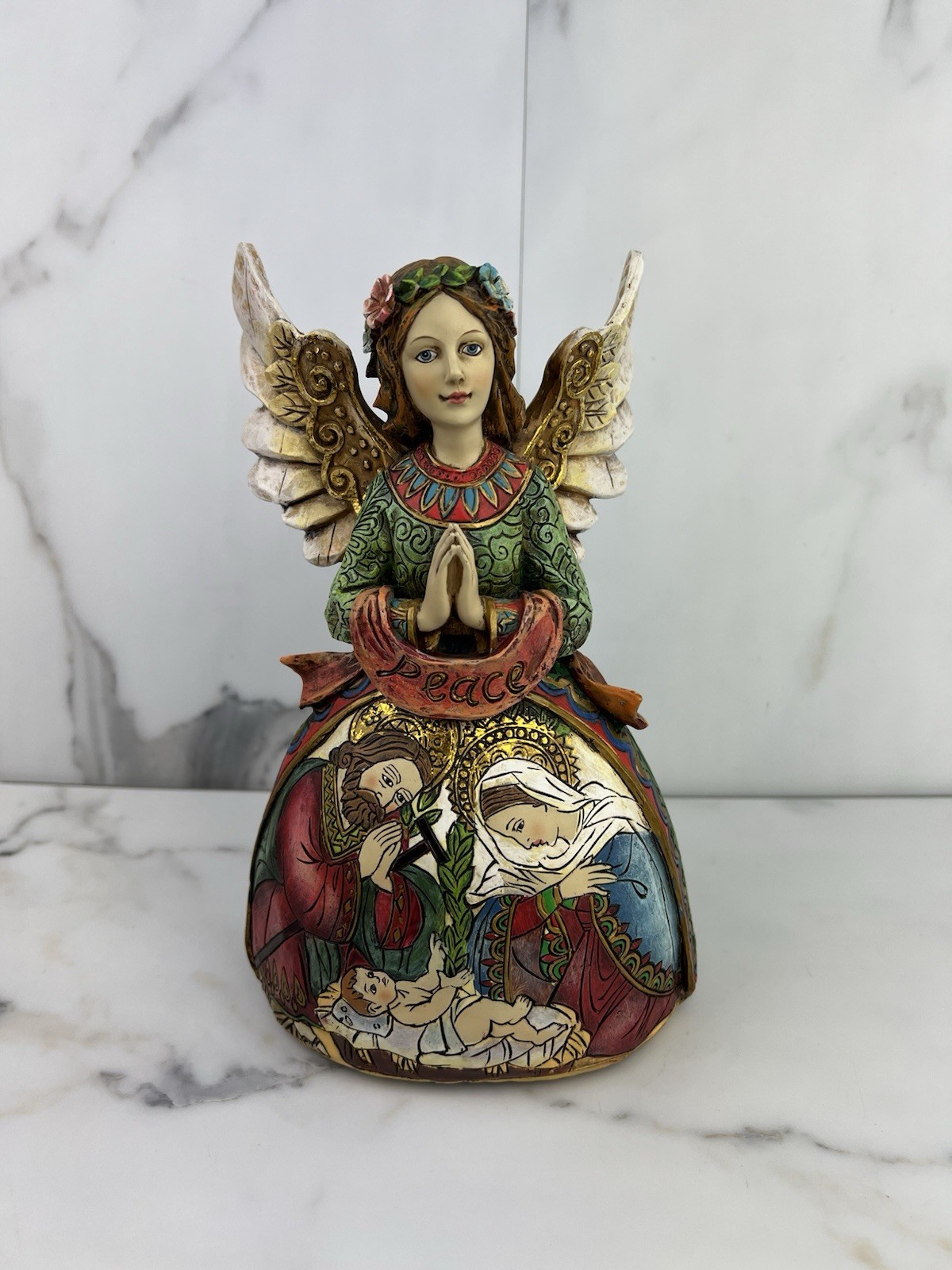Angel “Peace” Nativity Scene Figurine 8.5” – Roman Inc. Vintage 2005