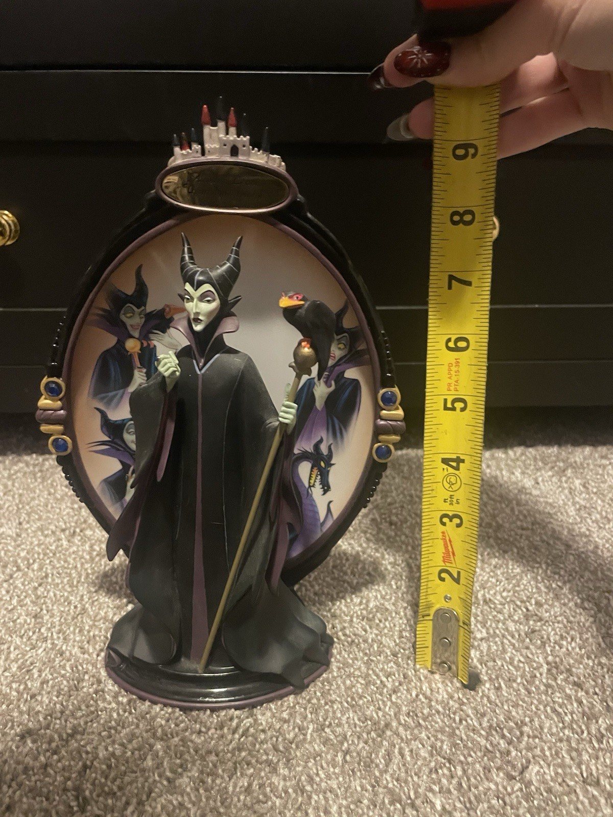 2002 Bradford Exchange Disney’s Legendary Villains Maleficent 3D Plate Figurine
