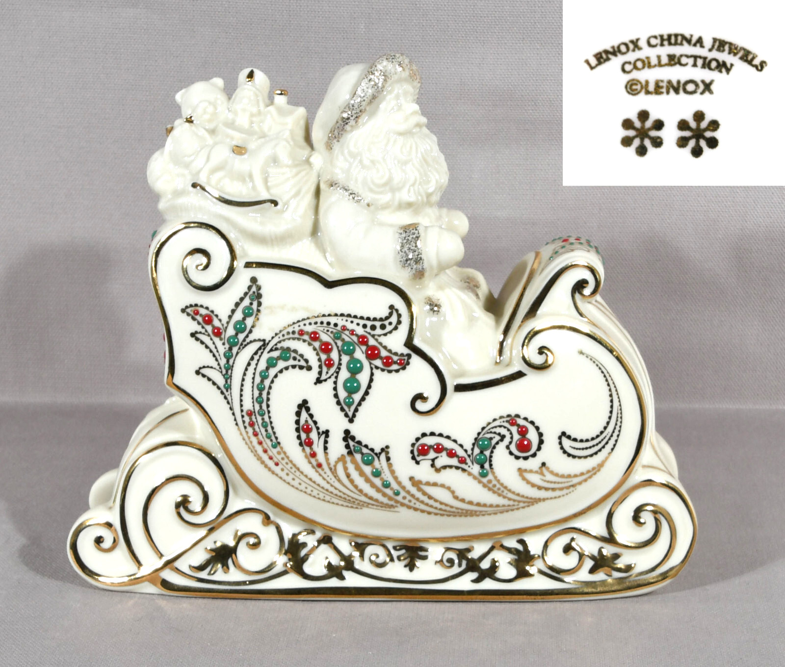 Lenox Santa & Sleigh Dash Away All 6 1/2″ Tall