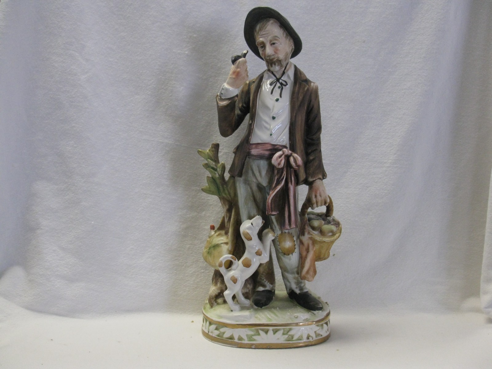Vintage Porcelain Granddad Statue with Matte & Glossy Finish 13″ Tall