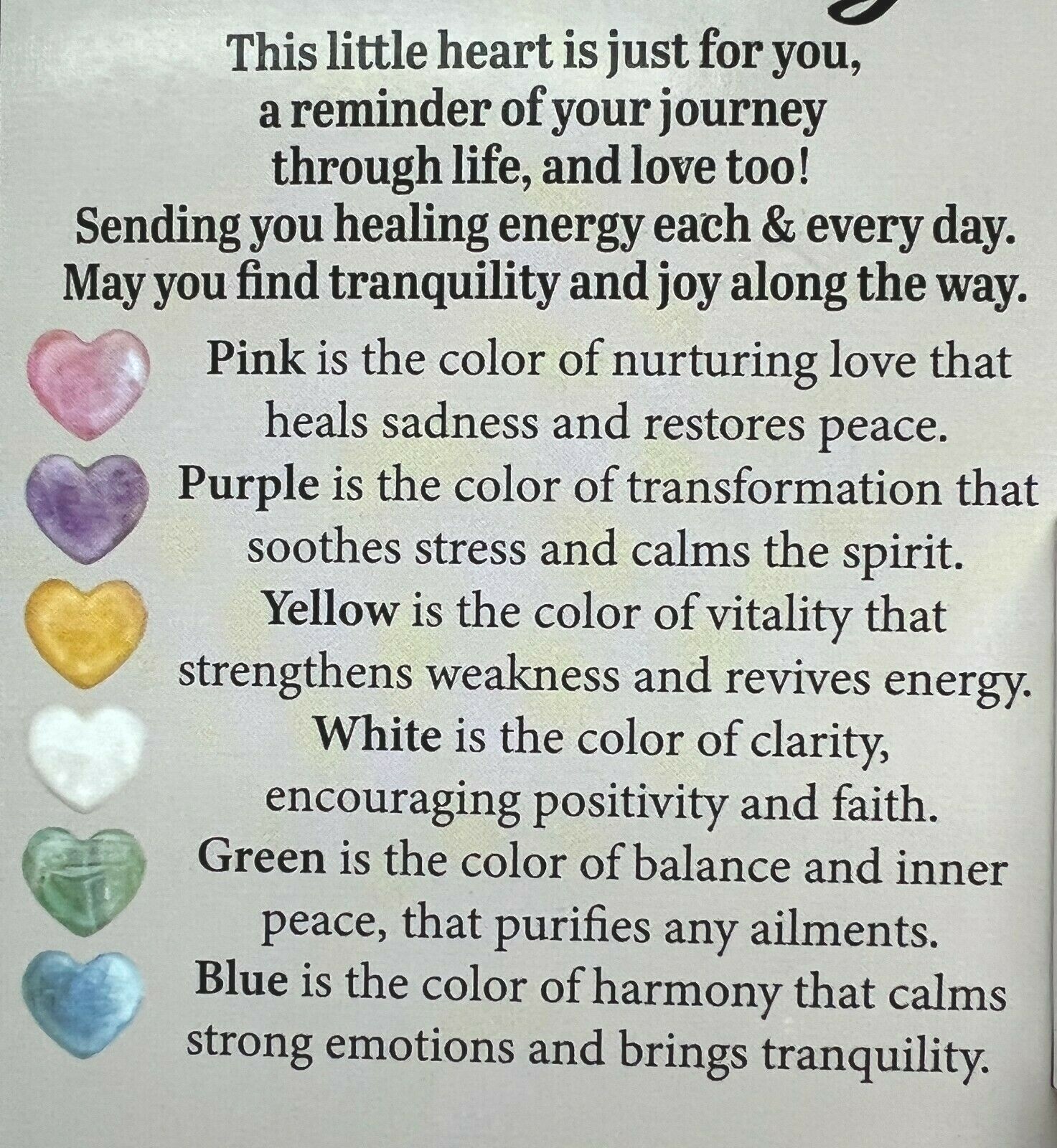 Ganz Healing Heart Stone WHITE “Clarity Encourages Positivity & Faith” 1 1/4″