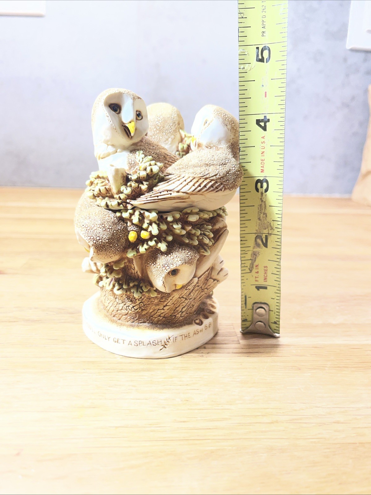 Harmony Kingdom Tower Owls Trinket Box/Figurine Hand-painted Marble Resin 1998