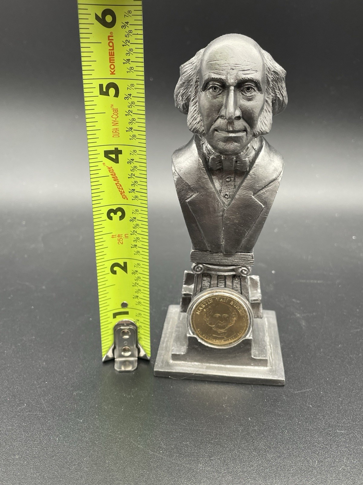 Michael Ricker Pewter President Bust Sculpture W/Coin Martin Van Buren 40/1500