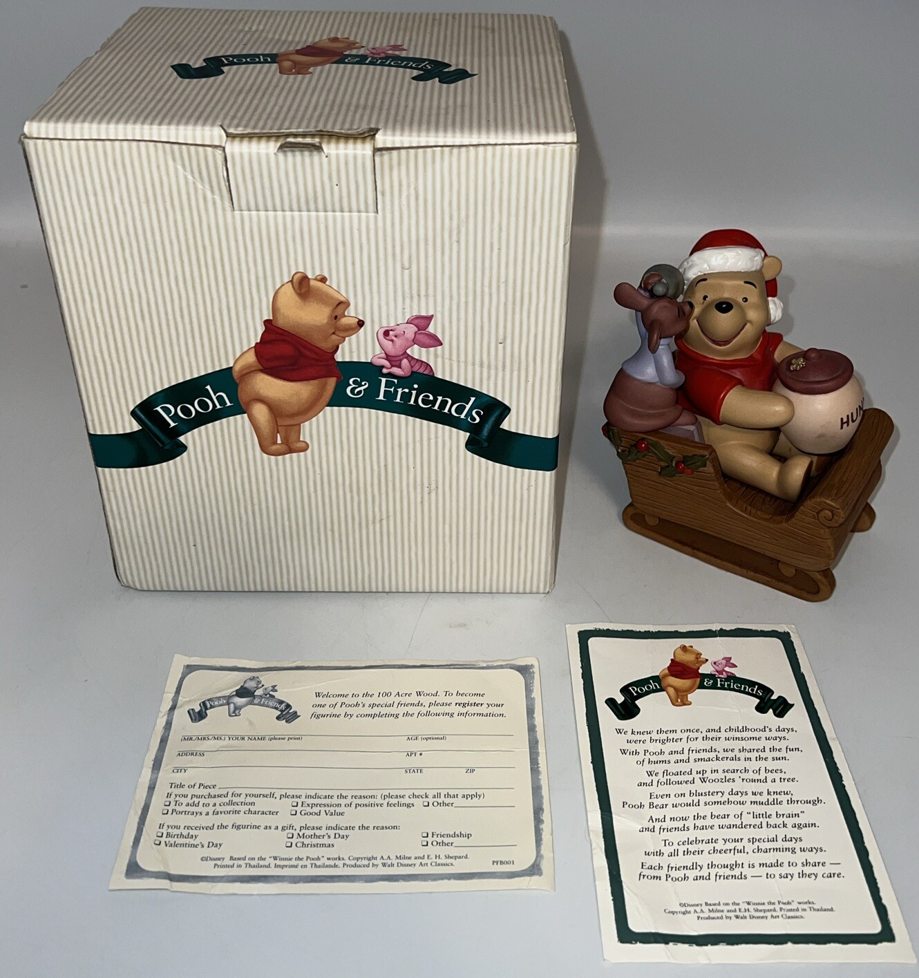 Disney Pooh and Friends Pooh And Roo Sleigh Ride For The Holidays – READ DESC