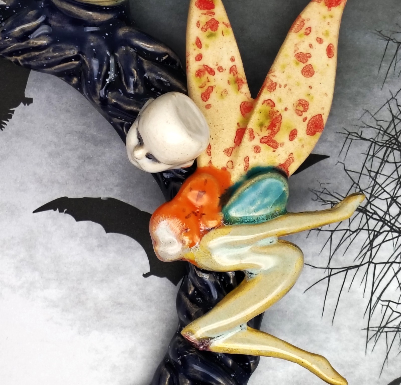 The Wreath of Fading Wishes – Halloween Christmas Gothic Wall Hanging Decor