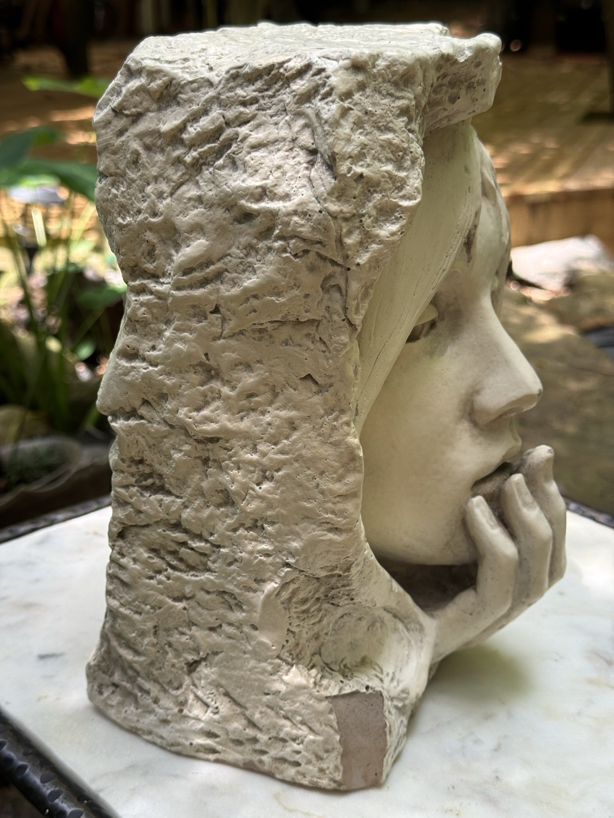 Austin Productions Signed T.J. Heger 1982 Resin Woman Sculpture Gray Matte