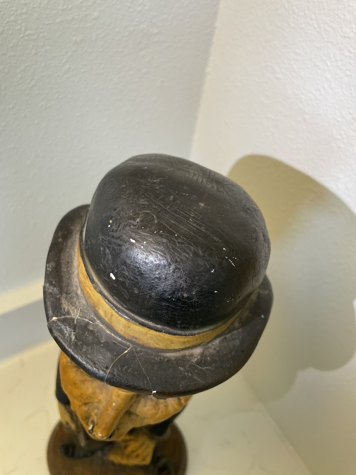 Authentic 1971 Rare Vintage Charlie Chaplain ESCO Chalkware Sculpture 15”