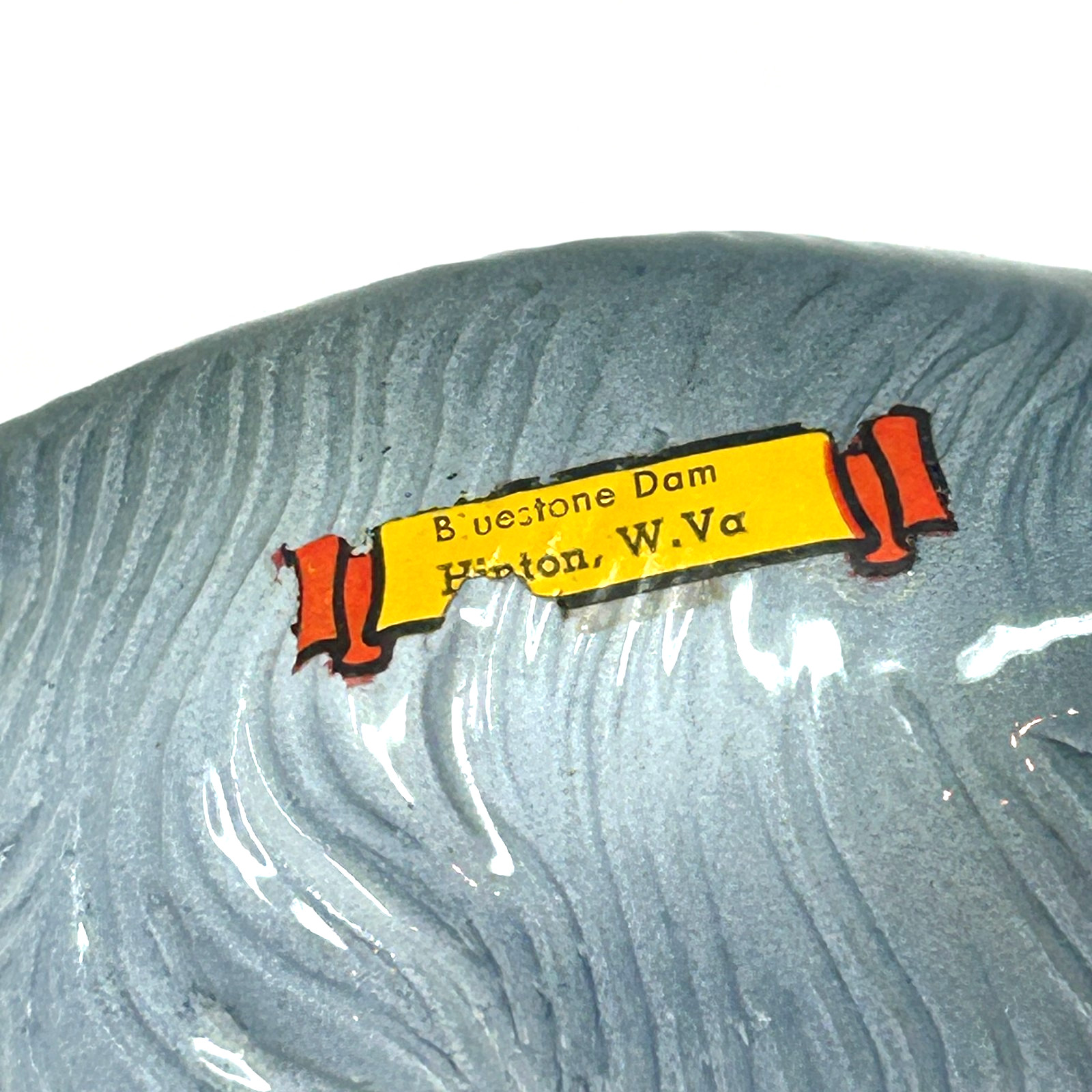 Bluestone Dam Hinton W.Va elephant souvenir west virginia tourist 1960s ceramic