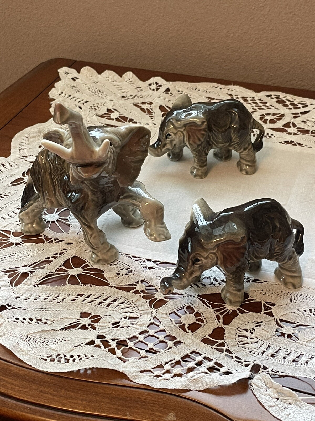 Rare Tembo & Tembino Ceramic Arts Studio Elephants Mama and Babies