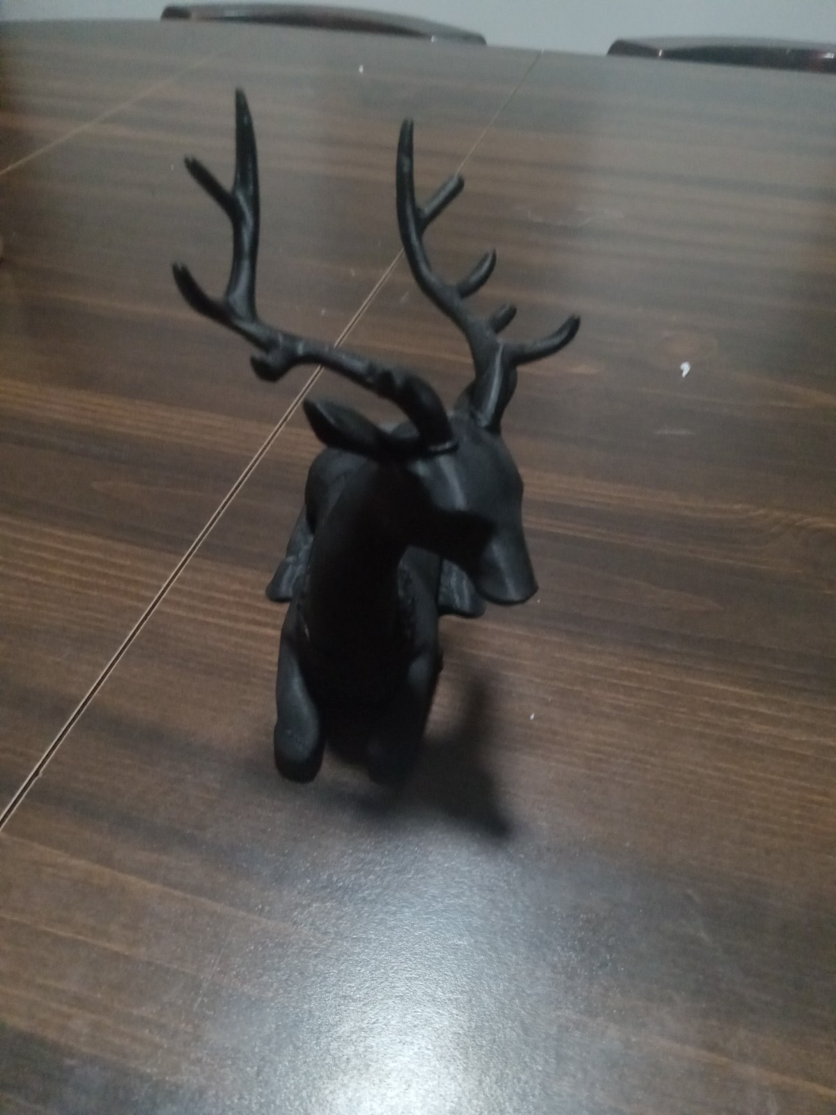 Black Resin Blow Mold Deer Figurine