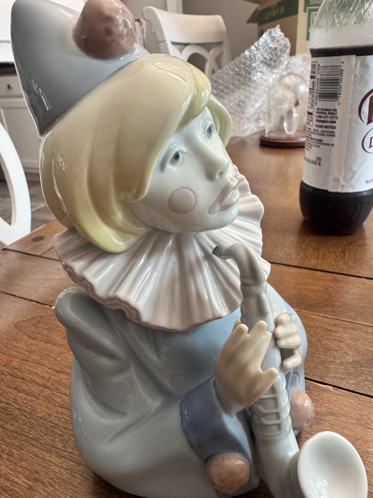 VINTAGE LLADRO FIGURINE SAD NOTE #5586 CLOWN WITH SAXOPHONE MINT CONDITION