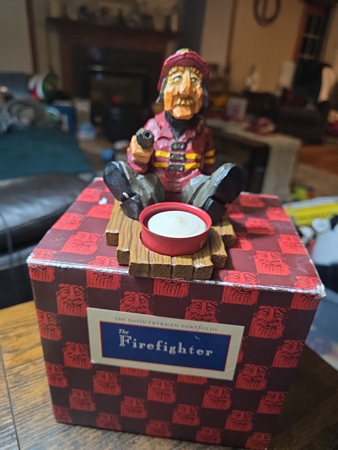 New 2003 David Frykman The Firefighter DF 3919 Signed On Figurine Great Shape!