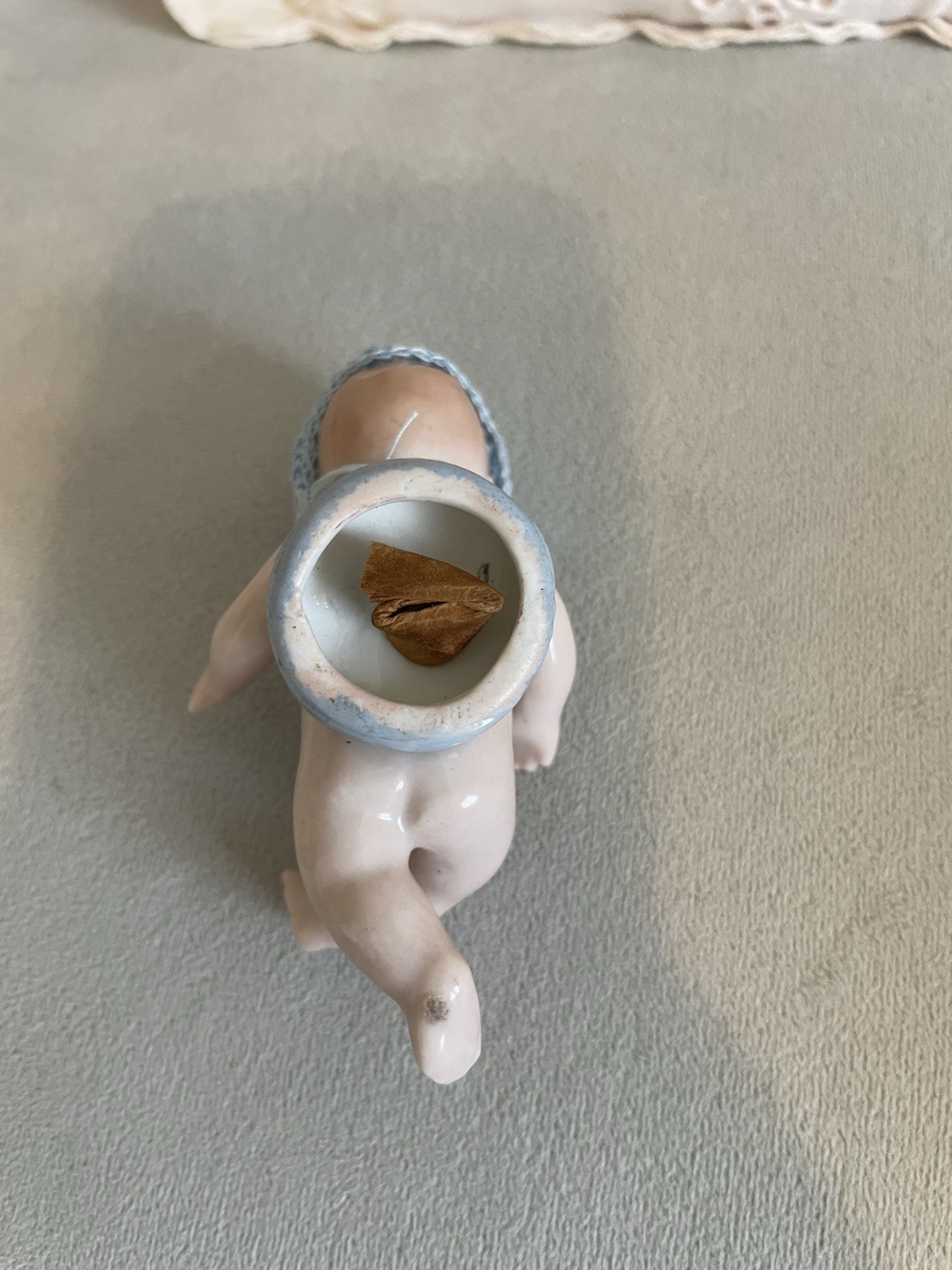 Antique Gebrüder Heubach Bisque Porcelain Action Baby Shaker Figurine –