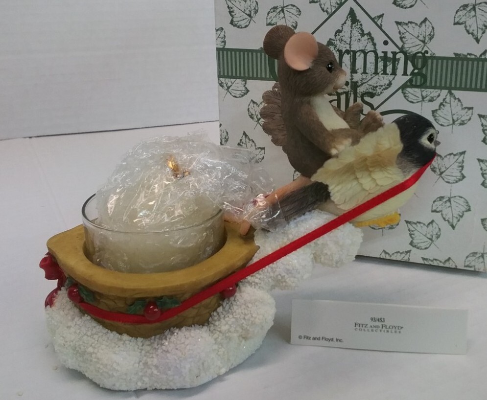 Charming Tails Silent Night Votive Holder 93/453 In Box Fitz & Floyd