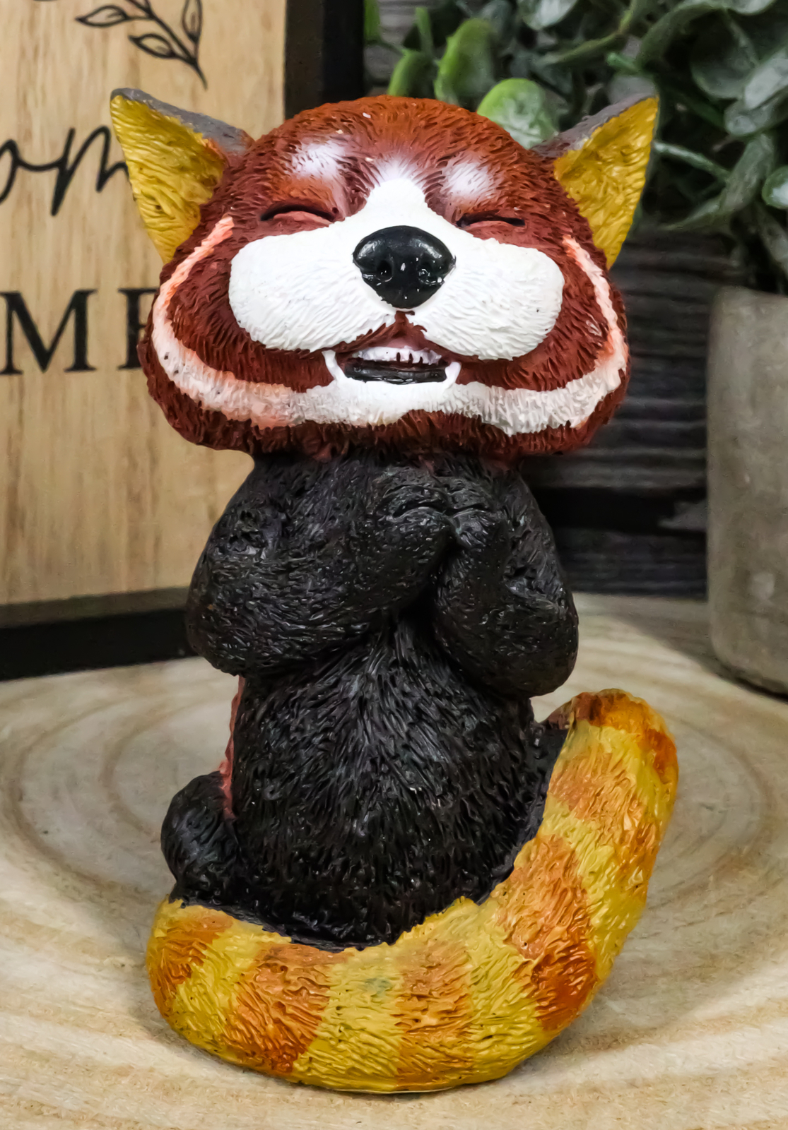 Ebros Sinister Grinning TeeHee Pets Collectible Statue 4.25″, (Red Panda Bear)