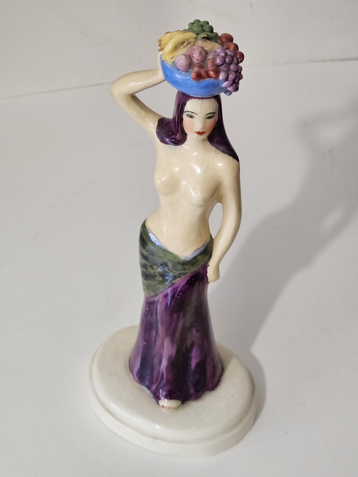 Art Nouveau Style Figurine Bathing Beauty Sexy Naked Art Deco-German Style Porce
