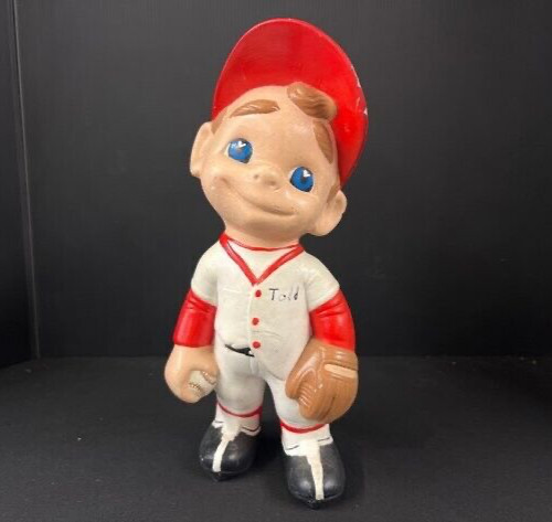 Vintage Smiley Pets Boy Baseball Mold Figurine!