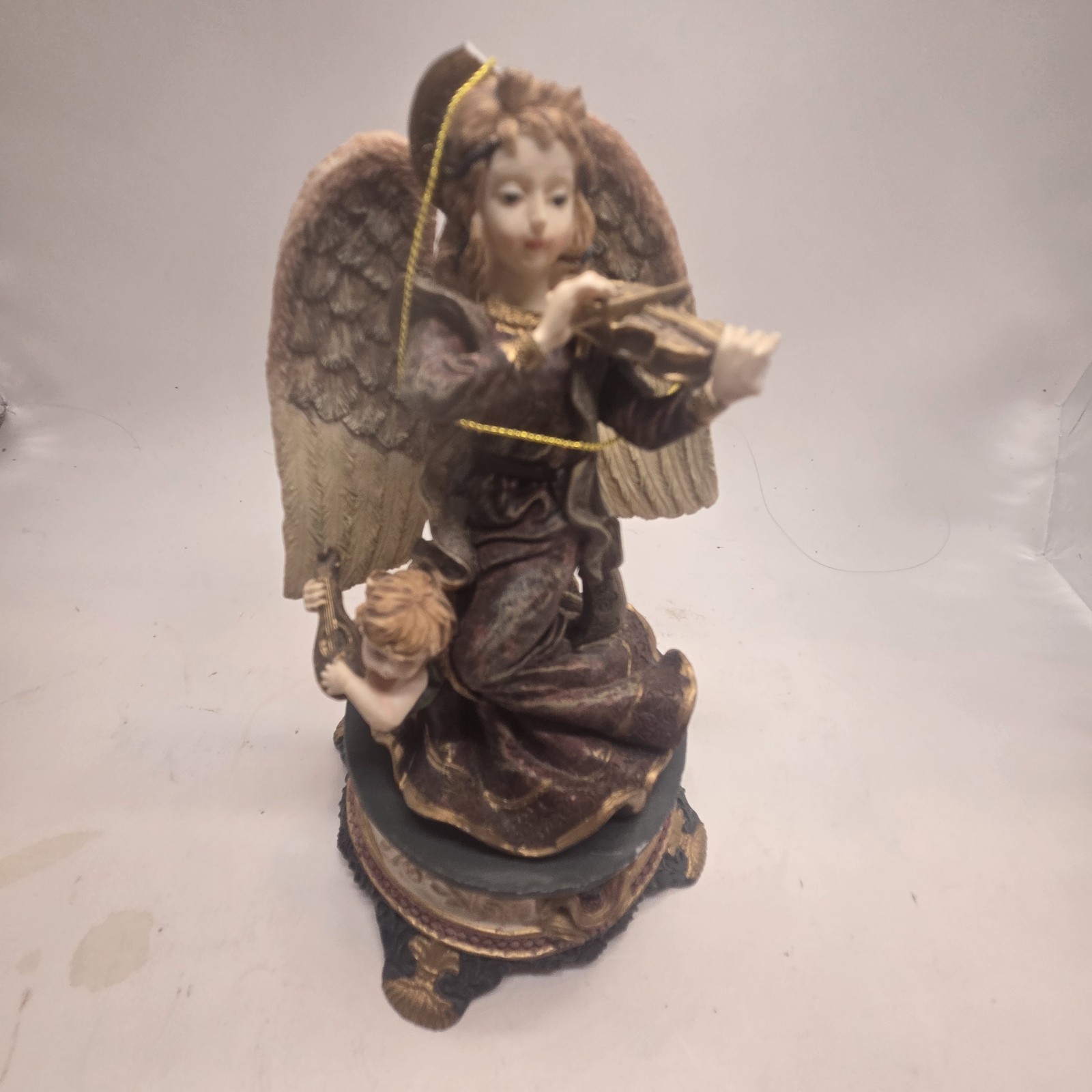 Angel Playing Violin Statue Hark The Herald Wind-up