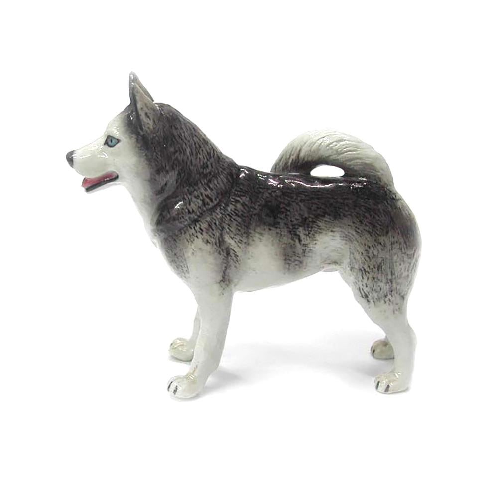 Northern Rose Dog – Alaskan Husky – Home Decor – miniature porcelain figurine
