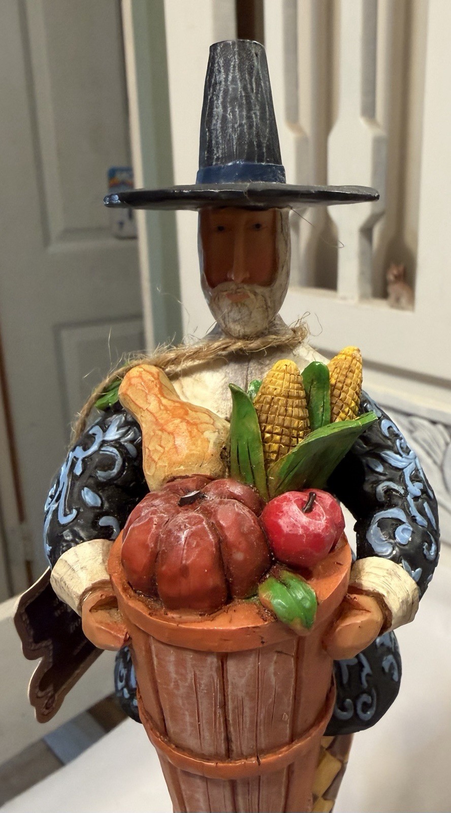 Jim Shore Bounty & Give Thanks Heartwood Creek Thanksgiving Pilgrim Pair 2004