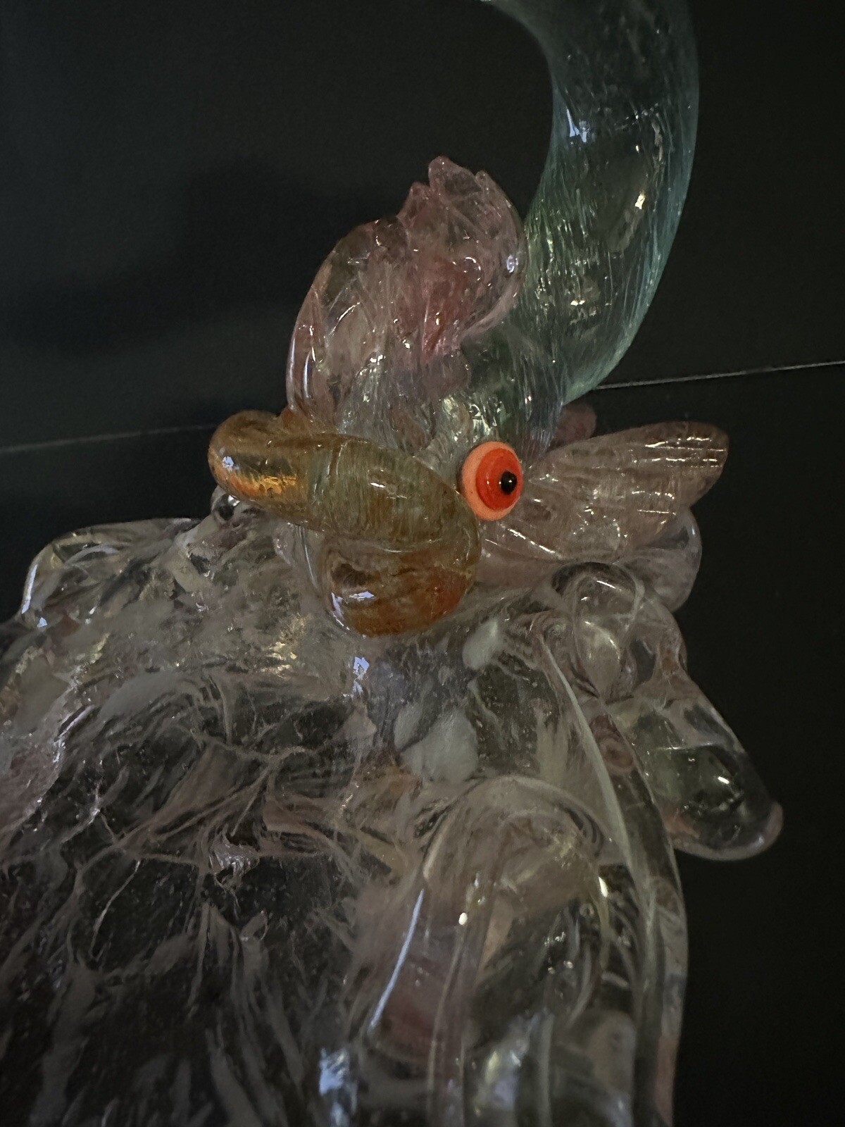 ZBS Czech Bohemian Art Glass Stanislav Halama Koi Fish Figurine Bowl Sculpture