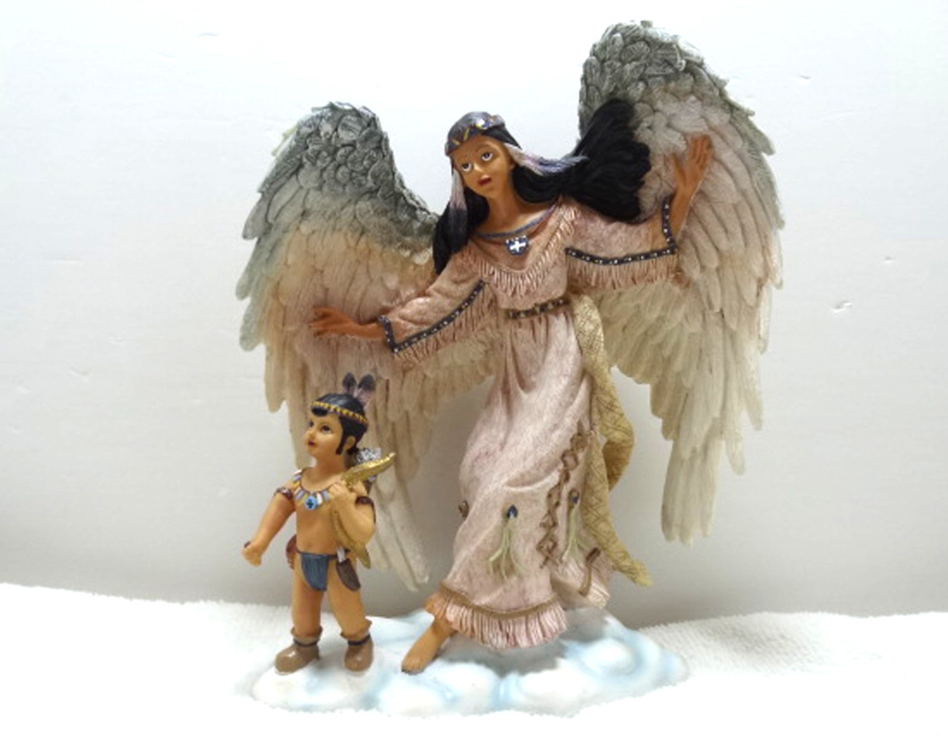 Angel Heaven Sent Resin Figurine Limited Edition Collectible Indian Boy