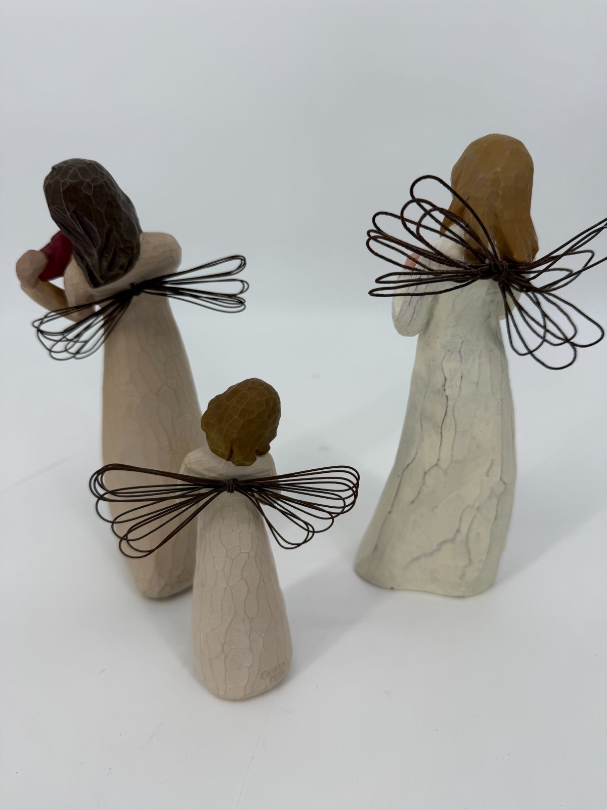 Willow Tree Angels Figurines Sue Lordi. Angel Of Peace, Heart, Healing lot of 3